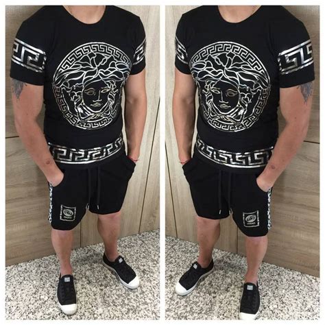 versace shirt and short set|versace men's shorts set.